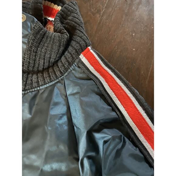 Vtg Davco Snowmobile Ski Suit Mens L Belted Insulated 80s Navy Red Coveralls - Picture 5 of 16